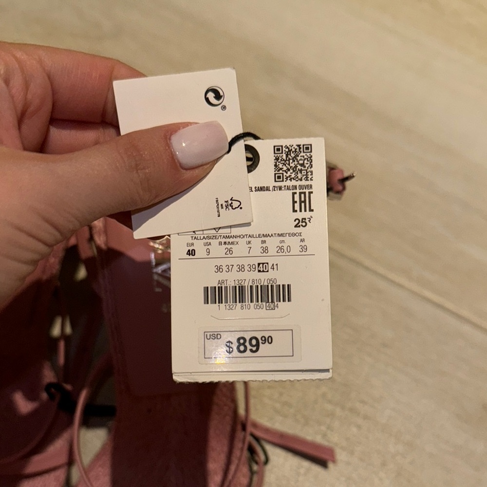 Zara Pink Strappy Women's Sandals - Picture 8 of 10